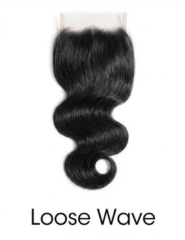 Loose Wave Lace Closure Human Hair Piece