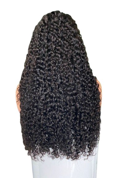Deep Curly Human Hair Wig - Long Length Full Density