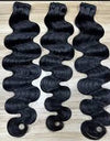 Natural Black Body Wave Human Hair Weave - Bouncy & Versatile