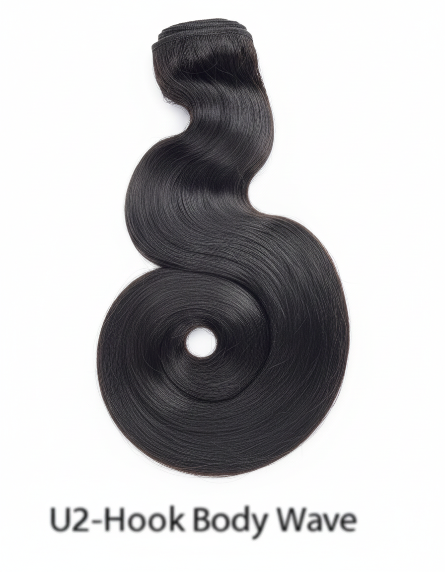 U2-Hook Body Wave Black Human Hair Weave