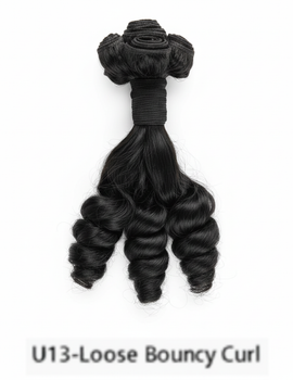 Natural Black Loose Bouncy Curl Remy Hair Bundle